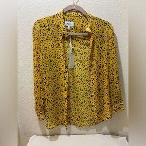 Koch Blouse Isabella top Size XS  Animal Print long sleeve